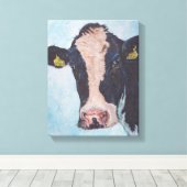 Toile Vache no 02.0566 Vache friésienne irlandaise (Insitu (Plancher de Bois))