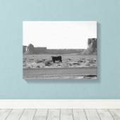 Toile Vache sur le côté de la route Monument Valley 11x1 (Insitu (Plancher de Bois))