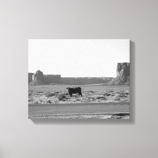 Toile Vache sur le côté de la route Monument Valley 11x1 (Recto)