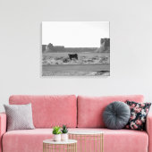 Toile Vache sur le côté de la route Monument Valley 16x2 (Insitu(Salon))