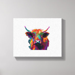 Toile Vache, vache, vache, art de la vache des hautes te
