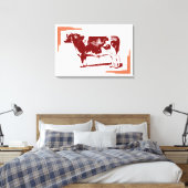 Toile vache vintage (Insitu(Chambre))