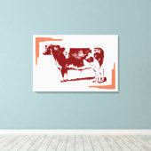 Toile vache vintage (Insitu (Plancher de Bois))