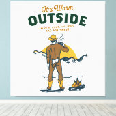 Toile Vacher Drôle Buvant du Whisky (Insitu (Plancher de Bois))