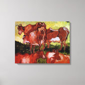 Toile Vaches après Jordaens Vincent van Gogh (Recto)