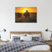 Toile Vaches au coucher du soleil (Insitu(Chambre))