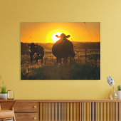 Toile Vaches au coucher du soleil (Insitu(Salon))