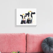 Toile Vaches blanches et noires de l'eau originale (Insitu(Salon))