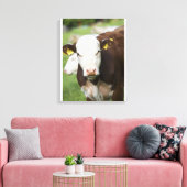Toile Vaches dans le pâturage, gros plan (Insitu(Salon))