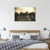 Toile Vaches dans le pâturage - Sepia Tone (Insitu(Chambre))