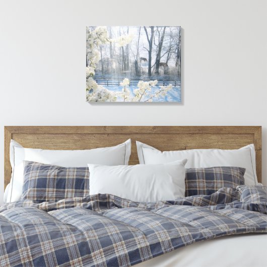 Toile Vaches dans un champ en hiver (Insitu(Chambre))
