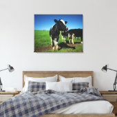 Toile Vaches Holstein dans un champ (Insitu(Chambre))