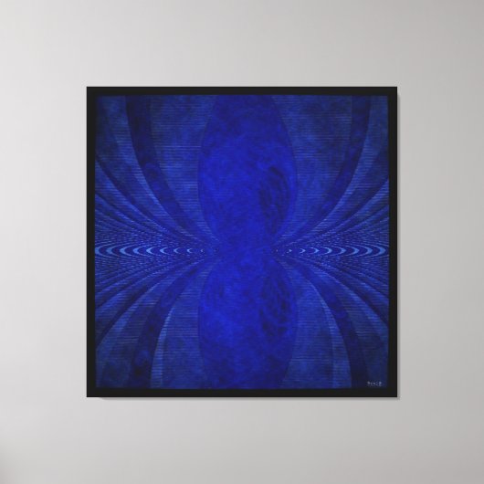 Toile Vague Bleu Abstrait (Recto)