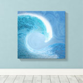 Toile Vague Bleue Artistique (Insitu (Plancher de Bois))