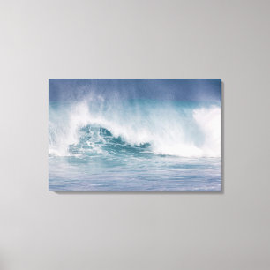 Toile Vague bleue s'écrasant, Maui, Hawaii, États-Unis