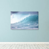 Toile Vague bleue s'écrasant, Maui, Hawaii, USA 2 (Insitu (Plancher de Bois))