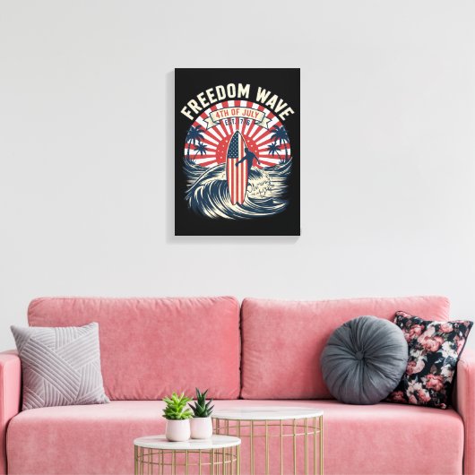 Toile Vague de liberté 4 juillet (Insitu(Salon))
