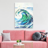 Toile Vague de l'océan bleu (Insitu(Salon))