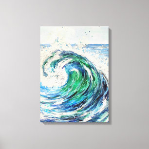 Toile Vague de l'océan bleu