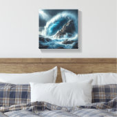 Toile Vague de l'océan turquoise majestueuse s'écrasant (Insitu(Chambre))