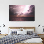 Toile Vague d'éclairs de tempête de mer (Insitu(Chambre))