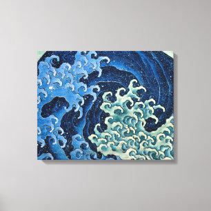 Toile Vague féminine de Hokusai Océan Vintage