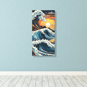 Toile Vague japonaise Hokusai