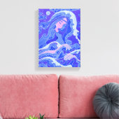 Toile Vague, Sirène, Imaginaire Art Asiatique fille, Ble (Insitu(Salon))