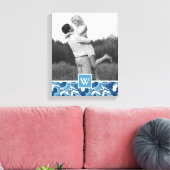 Toile Vagues Abstraites | Photo avec Monogram| Monogram (Insitu(Salon))