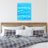Toile Vagues Art numérique bleu et violet Abstrait (Insitu(Chambre))