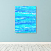 Toile Vagues Art numérique bleu et violet Abstrait (Insitu (Plancher de Bois))