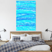 Toile Vagues Art numérique bleu et violet Abstrait (Insitu(Chambre))