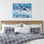 Toile Vagues bleu océan (Insitu(Chambre))