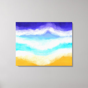 Toile Vagues bleues et Turquoises majestueuses sur le ri