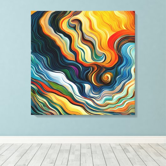 Toile Vagues d'art moderne Abstrait (Insitu (Plancher de Bois))