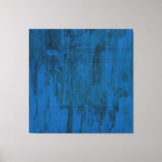 Toile Vagues de l'océan à minuit | Abstrait bleu profond (Recto)