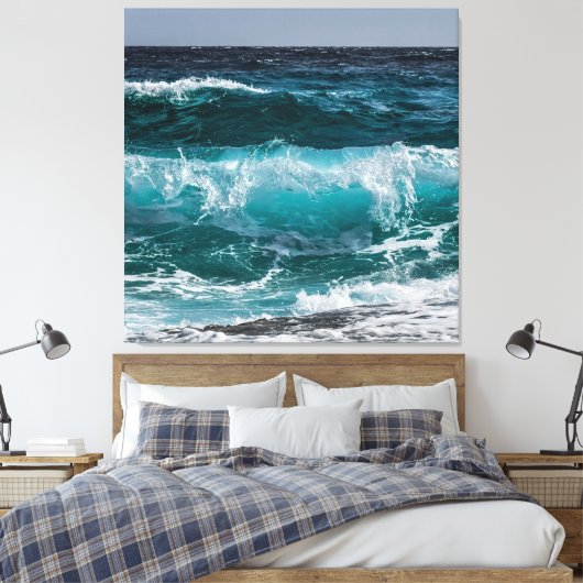 Toile Vagues de l'océan bleu (Insitu(Chambre))