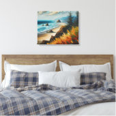 Toile Vagues de l'Oregon Paysage Marin Abstrait (Insitu(Chambre))