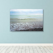 Toile Vagues de paysage de plage et ciel bleu (Insitu (Plancher de Bois))