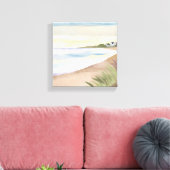 Toile Vagues de plage | Aquarelle de l'océan côtier (Insitu(Salon))