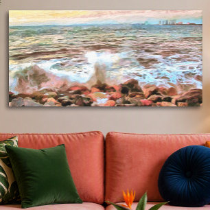 Toile Vagues de Puerto Vallarta Océan Paysage Marin 0742