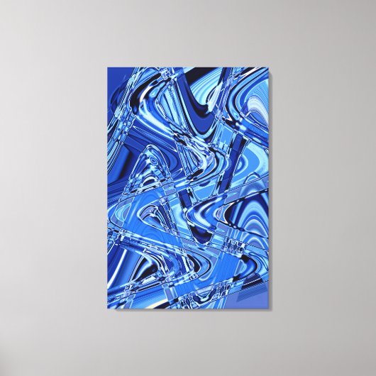 Toile vagues de routes en bleu (Recto)