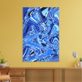 Toile vagues de routes en bleu (Insitu(Salon))