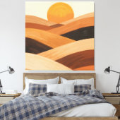 Toile Vagues de sable doux au coucher du soleil (Insitu(Chambre))