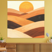 Toile Vagues de sable doux au coucher du soleil (Insitu(Salon))