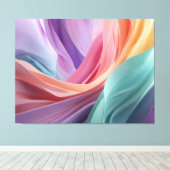Toile Vagues de tissu pastel abstrait (Insitu (Plancher de Bois))