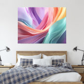 Toile Vagues de tissu pastel abstrait (Insitu(Chambre))