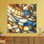 Toile Vagues de verre coloré modernes (Insitu(Salon))