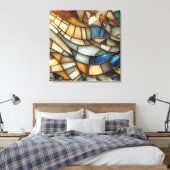 Toile Vagues de verre coloré modernes (Insitu(Chambre))