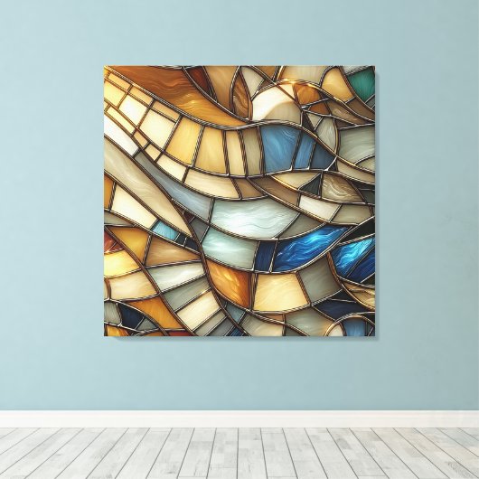 Toile Vagues de verre coloré modernes (Insitu (Plancher de Bois))